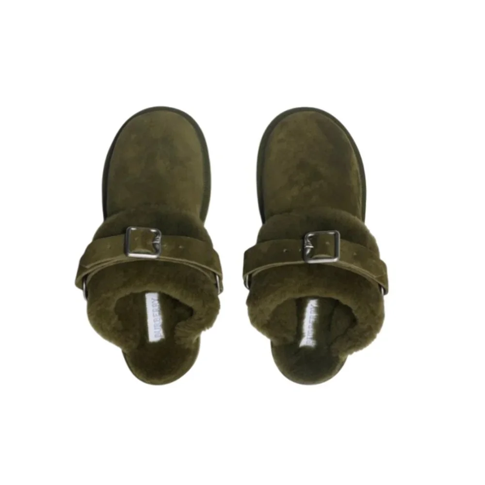 🔴SOLD🔴 BURBERRY Snug Genuine Shearling Clog 38- Loch - Picture 3 of 13